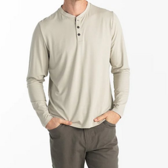 💥 Free Fly Men's Bamboo Flex Long Sleeve Henley - Picture 2 of 16